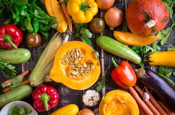 비건 식단 많은 채소들